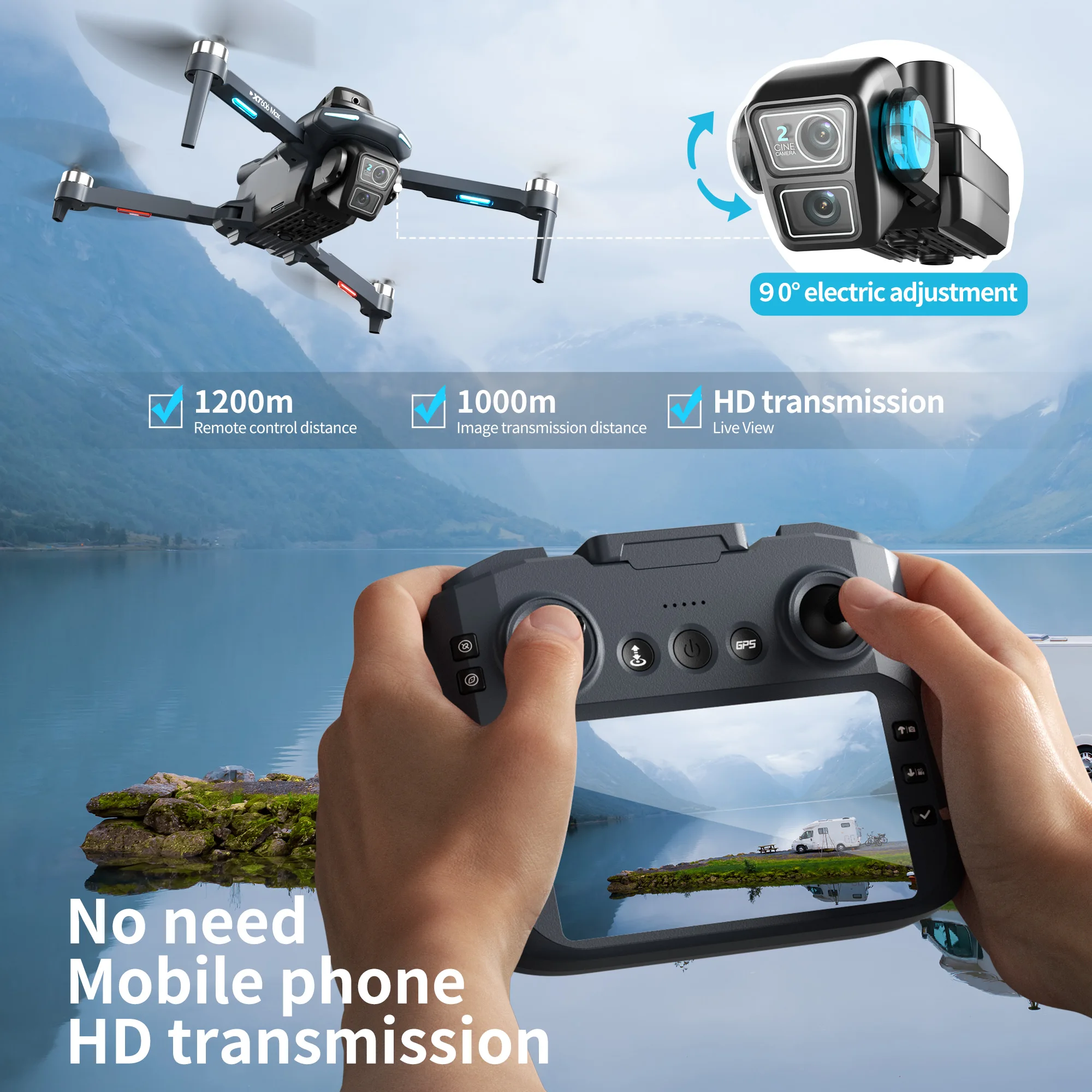 โดรน Lenovo XT606 MAX GPS 4k ร - Drone Surveying บทวิจารณ์และราคา